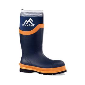 Rockfall Silt S5 CI HRO SRC Safety Wellingtons - Blue/Orange