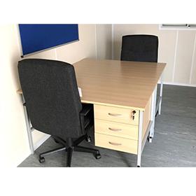 Oak Desk with Drawers