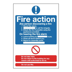 Fire Action Signs