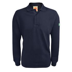 Orbit Baird Inherent FR/Arc Long Sleeved Polo Shirt - Navy