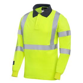 Progarm 5286 FR/AS/Arc Hi Vis Long Sleeved Polo Shirt - Yellow