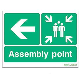 Assembly Point Left Sign