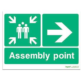 Assembly Point Right Sign