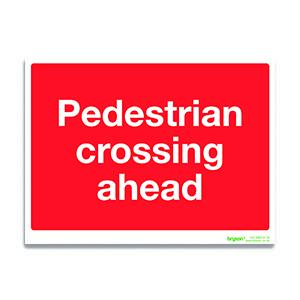 Pedestrian Crossing Ahead Sign