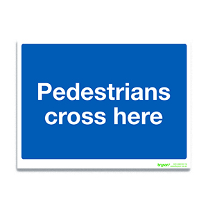 Pedestrians Cross Here Sign