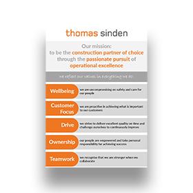 Thomas Sinden Our Mission Sign - 5mm BryBoard