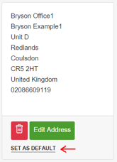 Set Default Address