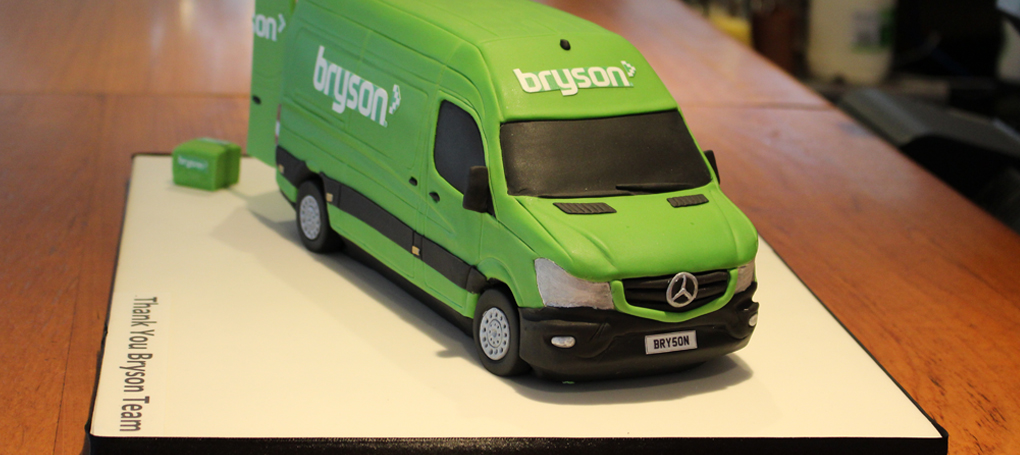 Bryson green van cake