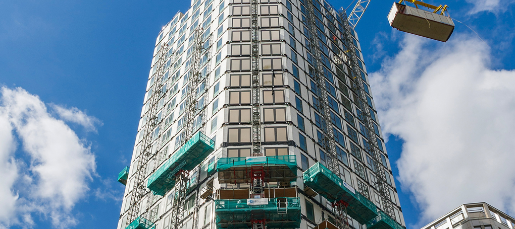 Europe’s tallest modular tower rises at Wembley